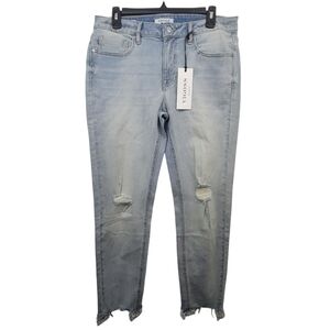 Vigoss Distressed Light wash Marley Mid Rise Skinny Jeans Size 31